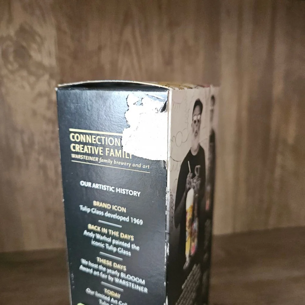 Warsteiner Art Collection Tulip Glass by Kevin Lyons New In Box Set of Two